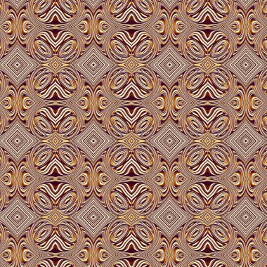 Soyut dijital fraktal model. Afrika etnik tarzında kare arka plan. Kabile süsü.