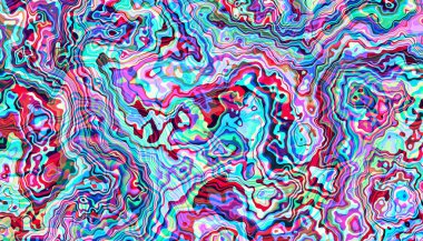 Soyut dijital fraktal model. Psikedelik dalgalı doku. Mermer dokusunun taklidi.