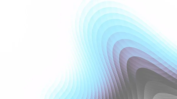 Patrón Fractal Digital Abstracto Expresiva Línea Azul Curvada Sobre Fondo —  Fotos de Stock