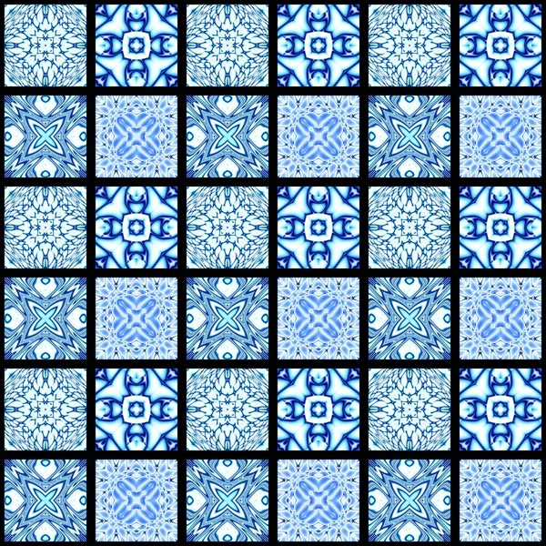 Abstract Pattern Mosaic Art Ornamental Texture Seamless Square Pattern — Stock Photo, Image