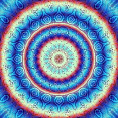 Klasik grunge mandala süs deseni. Kare arka plan. Mermer etkisi.