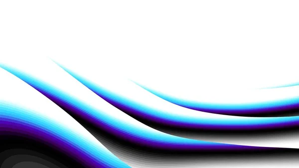 Patrón Fractal Arte Digital Abstracto Expresiva Línea Azul Curvada Sobre — Foto de Stock