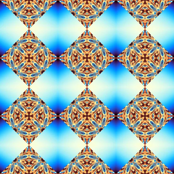 Absztrakt Díszítő Minta Négyzetek Mozaik Művészeti Díszítő Textúra Zökkenőmentes Négyzet — Stock Fotó
