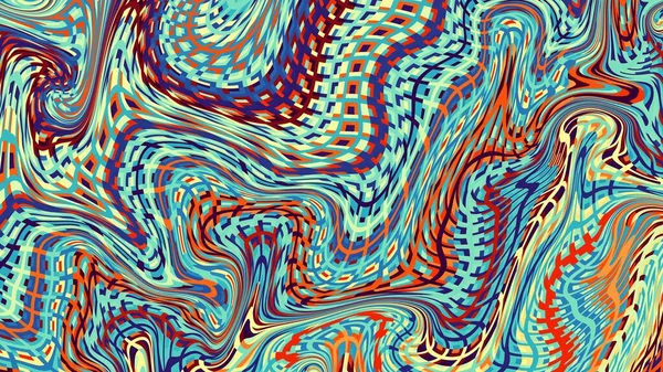 Soyut Dijital Fraktal Model Yatay Arkaplan Görünüm Oranı Psikedelik Dalgalı — Stok fotoğraf