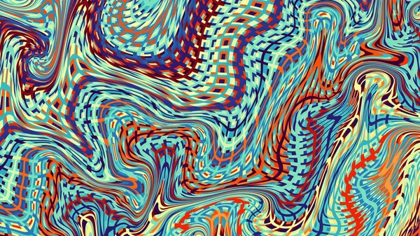 Abstract Digitaal Fractal Patroon Horizontale Achtergrond Met Beeldverhouding Psychedelische Golvende — Stockfoto