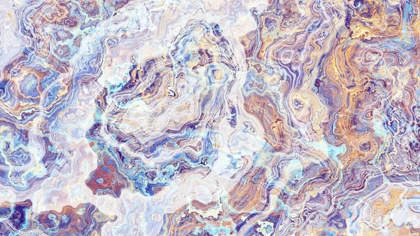 Abstract Digitaal Fractal Patroon Abstracte Marmeren Textuur Horizontale Achtergrond Met — Stockfoto