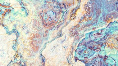 Soyut dijital fraktal model. Soyut mermer dokusu. Görünüm oranı 16: 9 olan yatay arkaplan