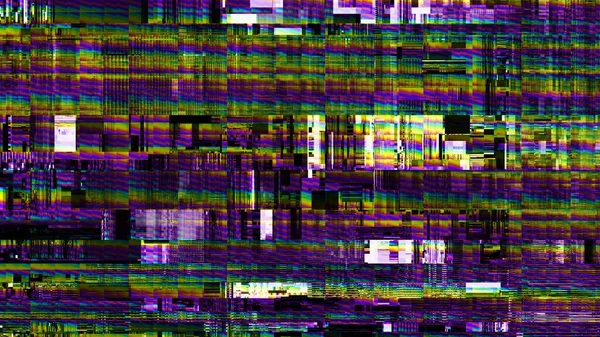 Abstraktes Digitales Fraktalmuster Abstrakte Glitch Textur Horizontaler Hintergrund Mit Seitenverhältnis — Stockfoto