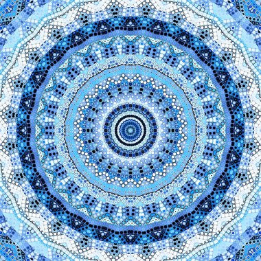 Soyut dijital fraktal model. Soyut klasik mandala