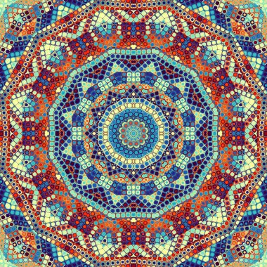 Soyut dijital fraktal model. Soyut klasik mandala