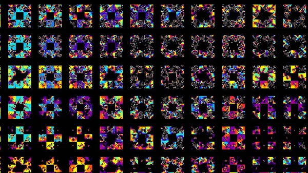 Αφηρημένο Ψηφιακό Φράκταλ Μοτίβο Αφηρημένη Γεωμετρική Υφή Grunge Οριζόντια Φόντο — Φωτογραφία Αρχείου