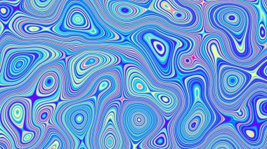 Soyut dijital fraktal model. Psikedelik dalgalı doku. Görünüm oranı 16: 9 olan yatay arkaplan