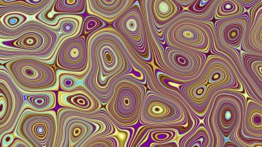 Soyut dijital fraktal model. Psikedelik dalgalı doku. Görünüm oranı 16: 9 olan yatay arkaplan