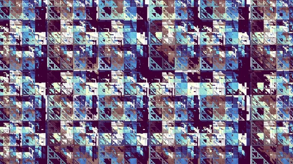 Abstraktní Digitální Fraktál Abstraktní Geometrická Grunge Textura Horizontální Pozadí Poměrem — Stock fotografie