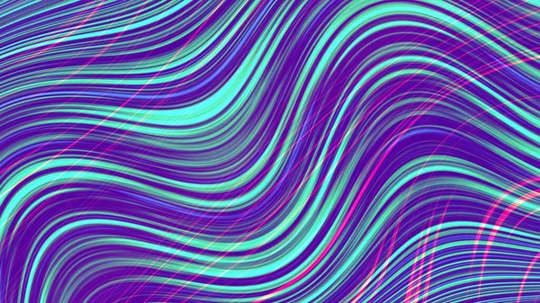 Soyut dijital fraktal model. Psikedelik dalgalı doku. Görünüm oranı 16: 9 olan yatay arkaplan