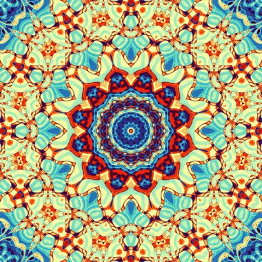 Soyut dijital fraktal model. Soyut mandala geçmişi. Kusursuz desen.