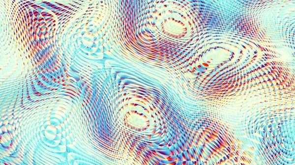 Abstract Digital Fractal Pattern Psychedelic Wavy Texture Horizontal Background Aspect — Stock Photo, Image