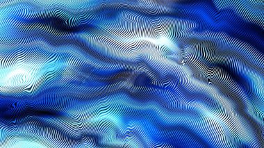 Soyut dijital fraktal model. Arka planda dalgalı çizgiler. Görünüm oranı 16: 9 olan yatay arkaplan