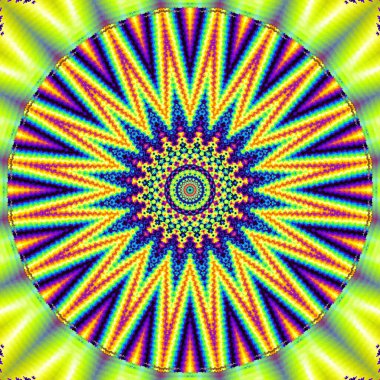 Soyut dijital fraktal model. Renkli kozmik soyut mandala