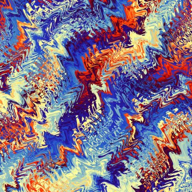 Soyut dijital fraktal model. Psikedelik dalgalı desen.