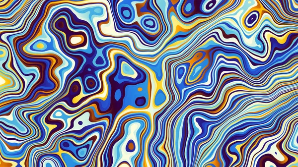 Abstract Digital Fractal Pattern Psychedelic Wavy Pattern Horizontal Background Aspect — Stock Photo, Image