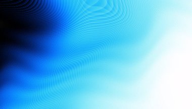 Soyut dijital fraktal model. Yatay oryantasyon. Beyaz arkaplanda çarpık mavi çizgiler.