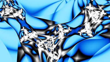 Soyut dijital fraktal model. Yatay oryantasyon. Soyut gelecek resmi.