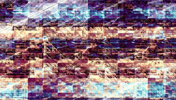 Abstraktní Digitální Fraktál Grunge Futuristická Textura — Stock fotografie