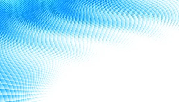 Modèle Fractal Numérique Abstrait Orientation Horizontale Lignes Bleues Courbes Expressives — Photo