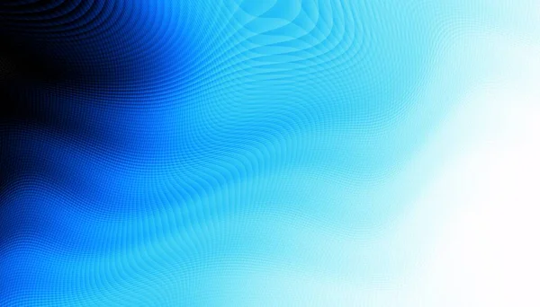 Абстрактный Цифровой Фрактальный Рисунок Горизонтальная Ориентация Экспрессивные Изогнутые Синие Линии — стоковое фото
