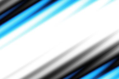 Soyut dijital fraktal model. Yatay oryantasyon. Beyaz arka planda çarpık mavi bir çizgi. Çapraz şeritli desen.