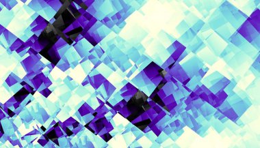 Soyut dijital fraktal model. Yatay oryantasyon. Düşük polimerli mozaik desen.