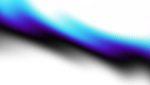 Soyut dijital fraktal model. Yatay oryantasyon. Beyaz arkaplanda çarpık mavi çizgi.