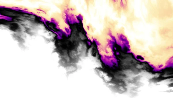 Αφηρημένο Ψηφιακό Φράκταλ Μοτίβο Οριζόντια Κατεύθυνση Κυματοειδές Μοτίβο Λευκό Φόντο — Φωτογραφία Αρχείου