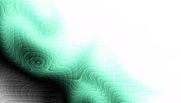 概要ディジタルフラクタルパターン 白い背景に波状のテクスチャ 水平方向 — ストック写真