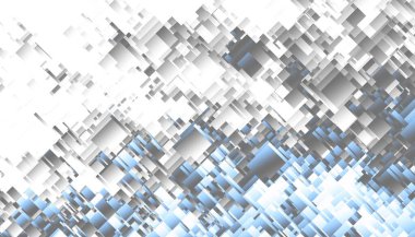 Soyut dijital fraktal model. Yatay oryantasyon. Düşük polimerli mozaik desen.