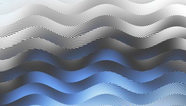 Soyut dijital fraktal model. Yatay oryantasyon. Dalgalı doku.