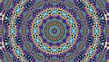 Soyut dijital fraktal model. Yatay yönelim.