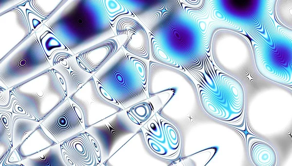 Abstraktes Digitales Fraktalmuster Horizontale Ausrichtung Abstraktes Futuristisches Bild Wellenförmige Textur — Stockfoto