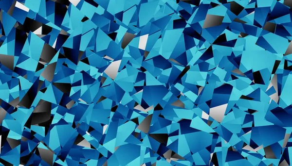 Kék Absztrakt Geometrikus Fraktál Minta Vízszintes Tájolás — Stock Fotó