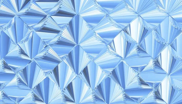 Blue Abstract Geometric Fractal Pattern Horizontal Orientation — Stock Photo, Image