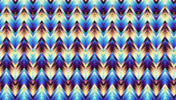 Абстрактный Цифровой Фрактальный Рисунок Горизонтальная Ориентация Шевронная Мозаика — стоковое фото