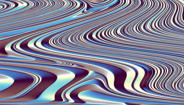 Abstraktes Digitales Fraktalmuster Abstraktes Futuristisches Bild Horizontale Ausrichtung Wellenförmige Textur — Stockfoto