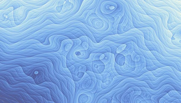 Modèle Fractal Numérique Abstrait Texture Ondulée Bleue — Photo