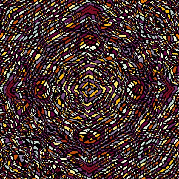 Abstraktes Digitales Fraktalmuster Quadratischer Hintergrund Afrikanischen Ethno Stil Stammesornament — Stockfoto