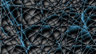 Soyut dijital fraktal model. Yatay oryantasyon. Soyut geleceksel geometrik resim.