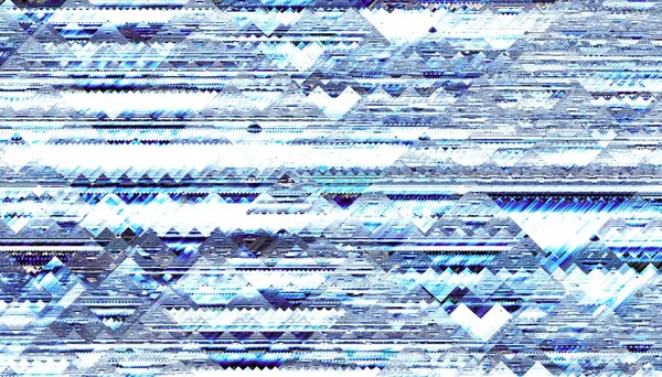 Abstract Digital Fractal Pattern Horizontal Orientation Abstract Futuristic Geometric Image — Stock Photo, Image