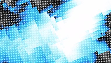 Soyut dijital fraktal model. Yatay oryantasyon. Düşük polimerli doku.