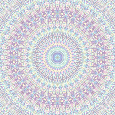 Soyut dijital fraktal model. Yuvarlak mandala dekoratif desen.