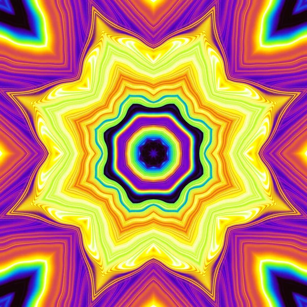 Abstract Digitaal Kunst Fractal Patroon Ruimte Mandala Patroon Esoterische Yoga — Stockfoto